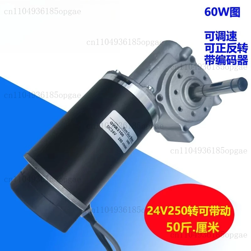 GW63100 Automatic Door Motor, Automatic Glass Door Motor 60W 100W Worm Gear Reduction with Encoder Motor