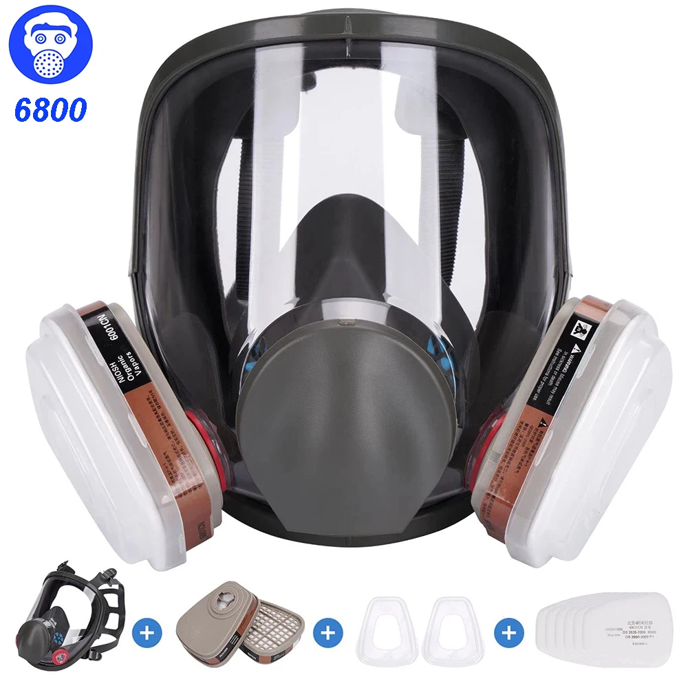 

new High Quality Industrial 6800 Full Face Dust Gas Mask Respirator Filtering Cartridge For Painting Spraying Welding Work Safet