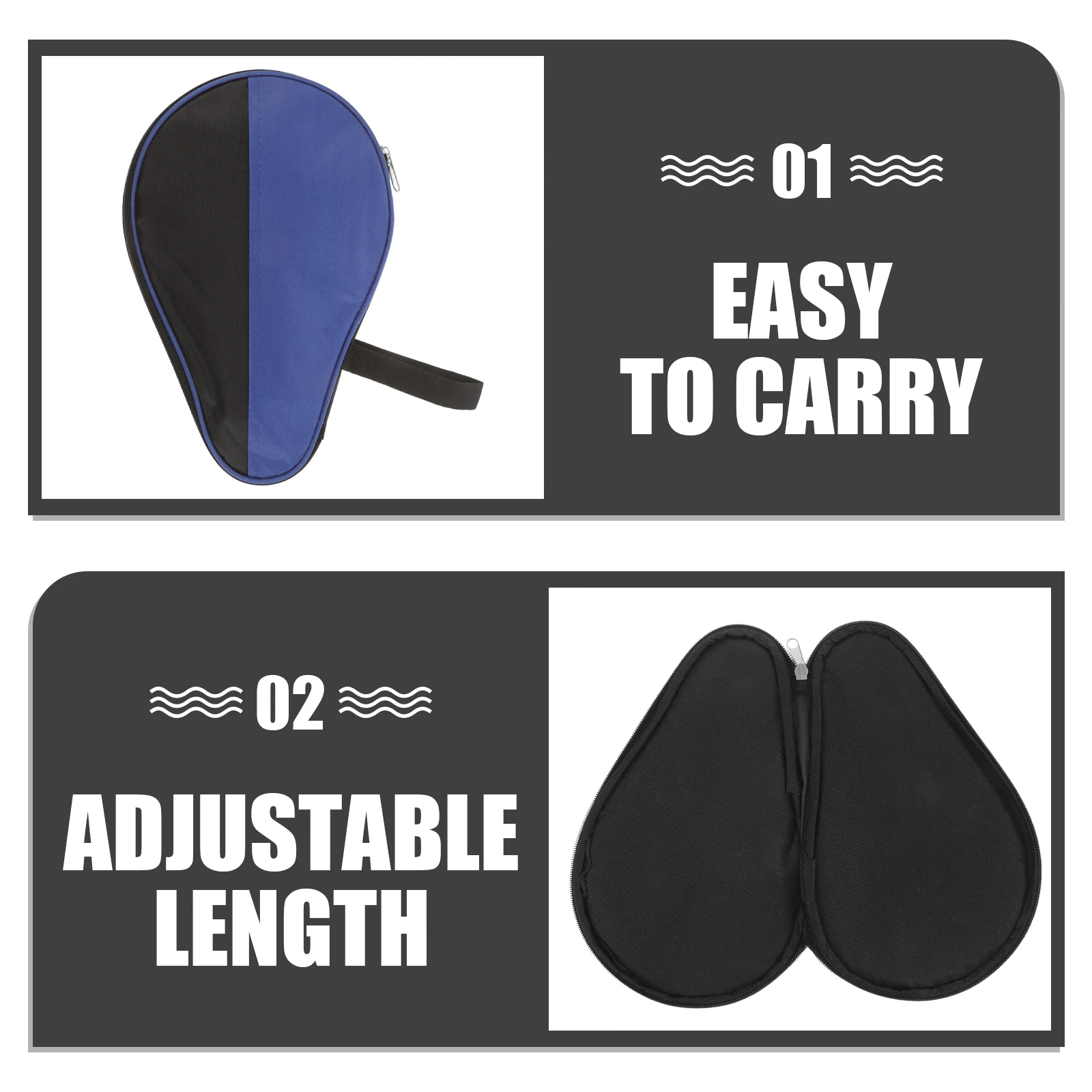 

Colorful Table Tennis Racket Oxford Cloth Portable Storage Case for Sports Practical Protective Gear Bag Racket Fixed Bag