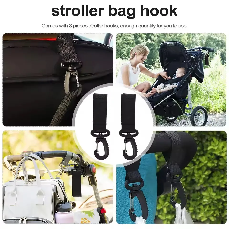 1/2/4/5/8/10PCS Pram Hook Baby Stroller Accessories Shopping Prop 360 Degree Rotating Hooks Stroller Hooks For Hanging Out