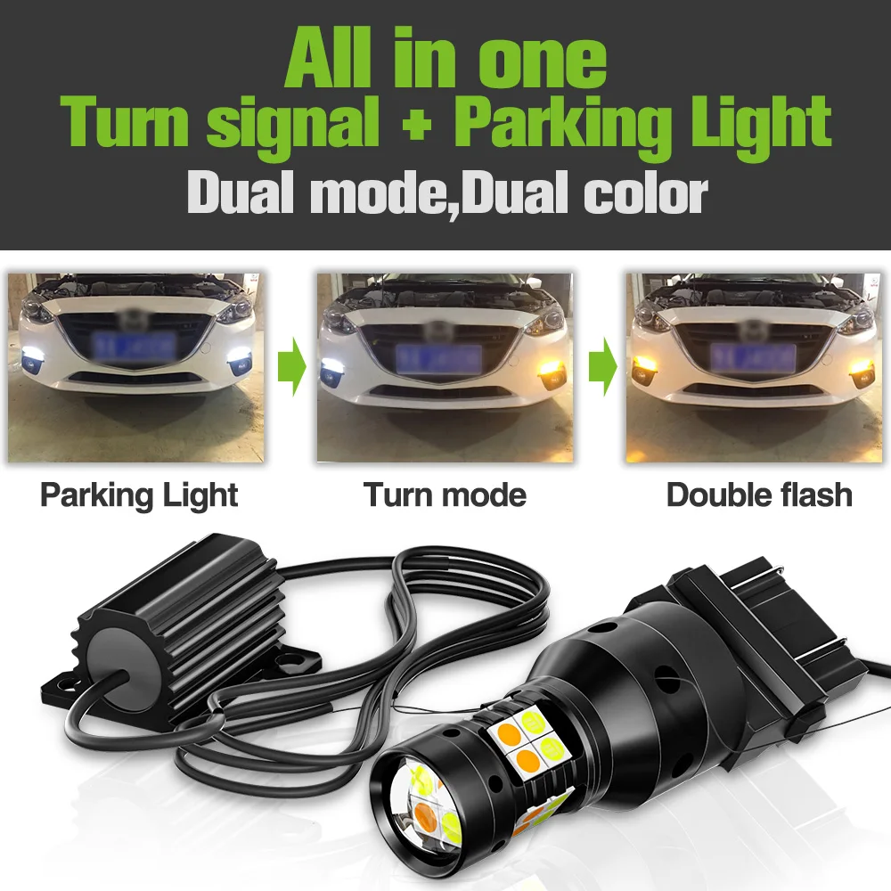 2pcs For Dodge Durango 2011-2015 Dual Mode LED Turn Signal+Parking Light 2012 2013 2014 Accessories