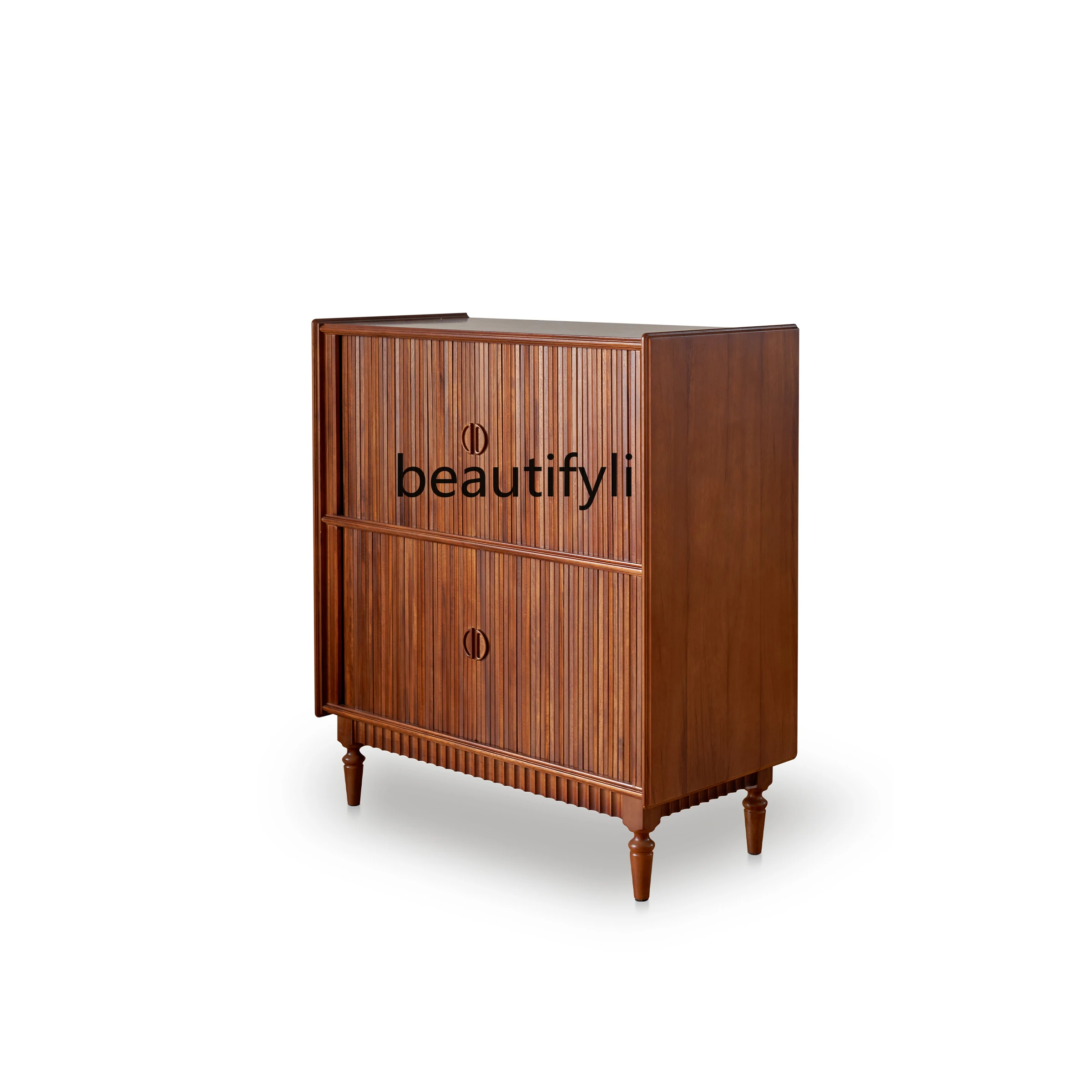 

Medieval style dining side cabinet integrated shelf against the wall storage locker retro solid wood dining side cabinet
