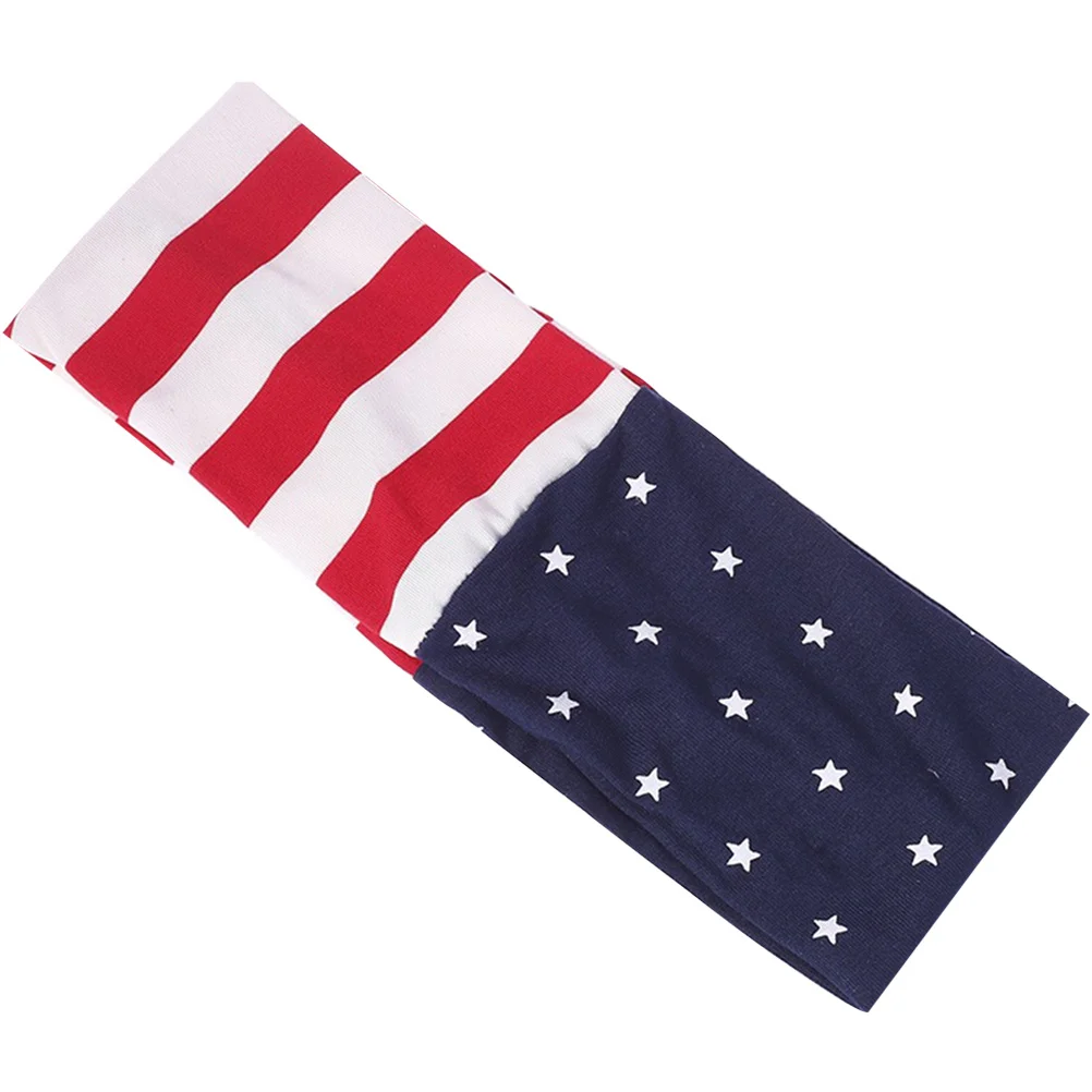 Opaska do włosów z motywem flagi USA dla kobiet, oddychająca, elastyczna, idealna do fitnessu, biegania, na siłownię, sportowa, na prezent.
