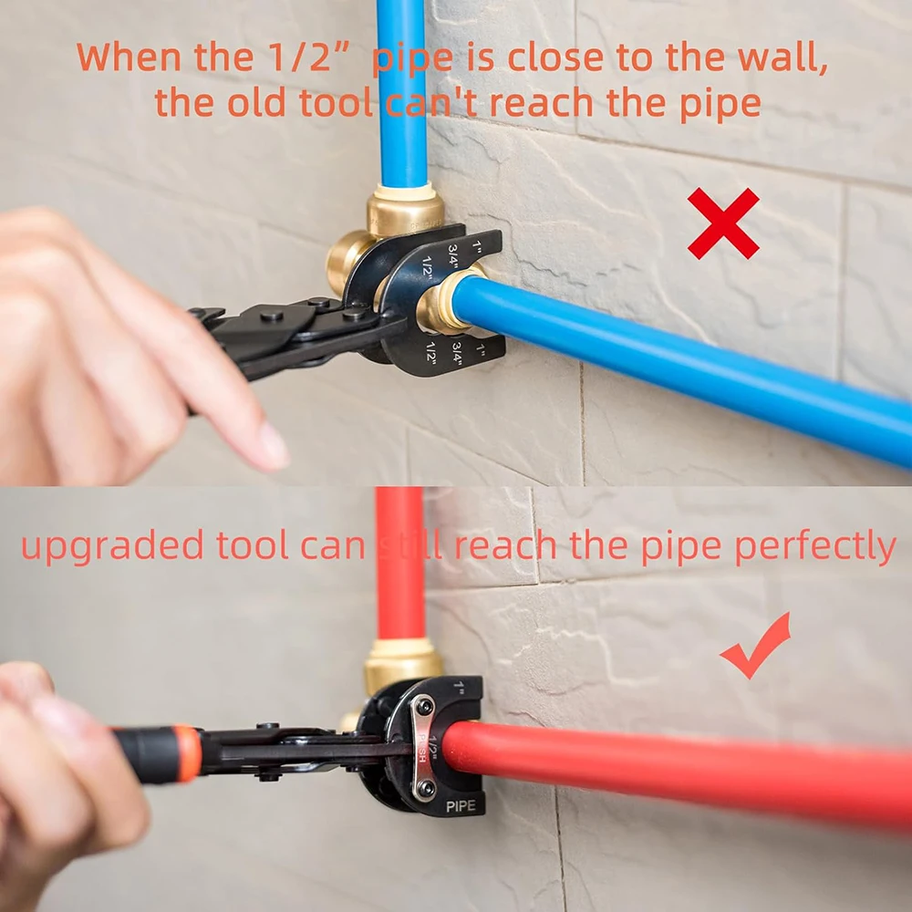 Push-Fit-Trennzangenwerkzeug zum einfachen Entfernen von Push-to-Connect-Fittings. Multi-Size-Entfernungswerkzeug für Push-Fit-Fittings – Detail 7