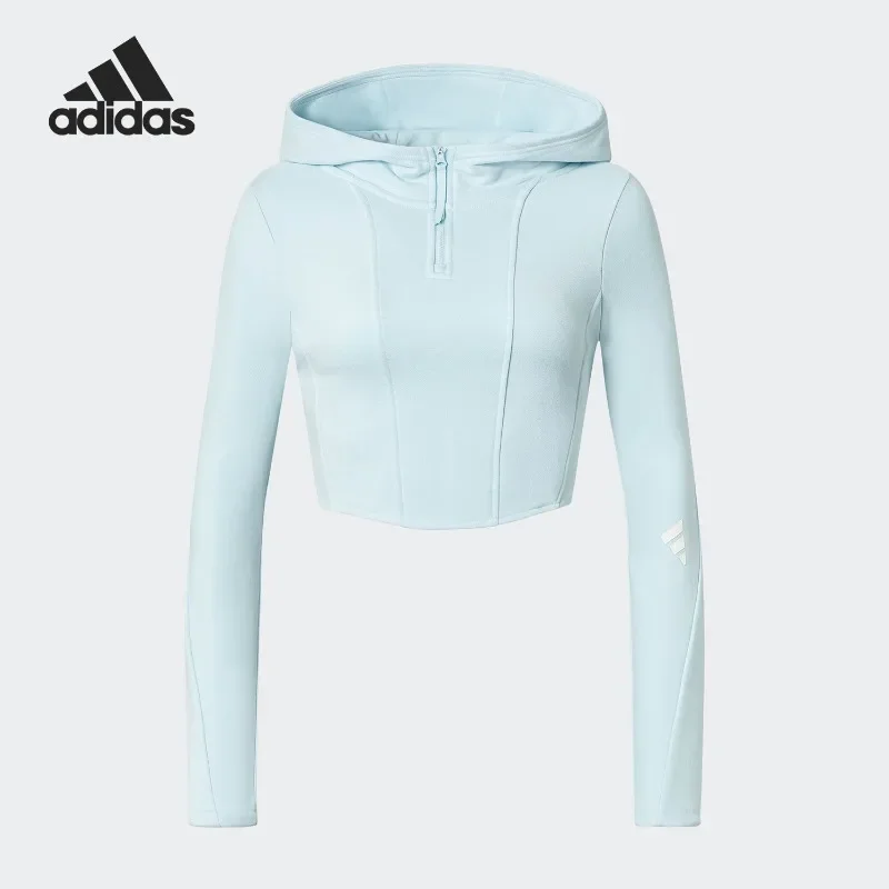 adidas Solid Performance Crew Sweatshirt Clean Minimal Gym Commute Neutral Long Sleeve TopJY0218 1PCS