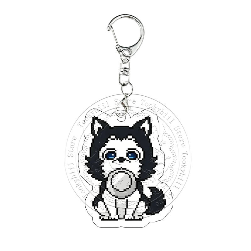 Kuroko's Basketball Pixel Art Acrylic Keychain Seijuro Akashi Tetsuya Kuroko Keyring Pendant Figure Key Ring Collection Gift view 3