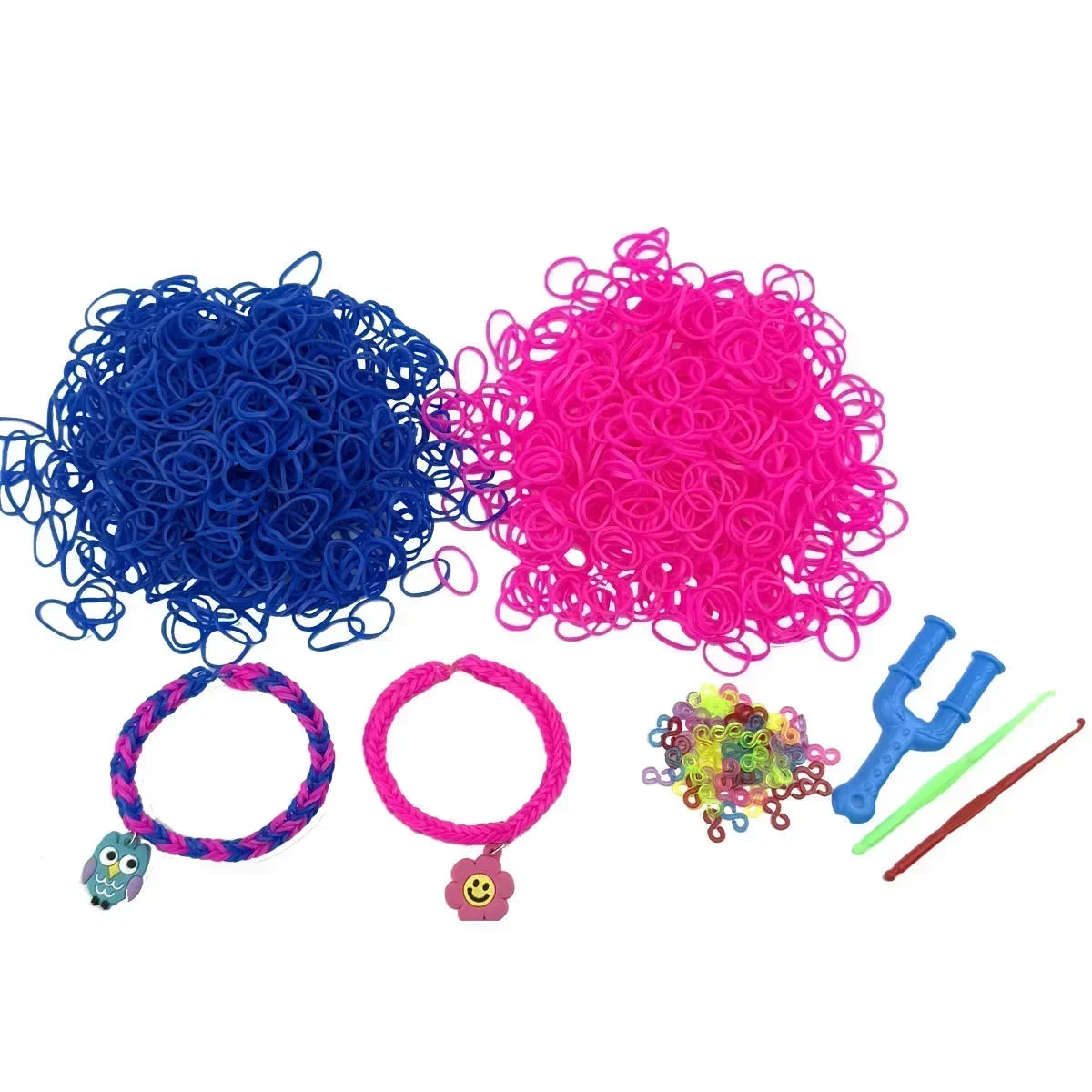 600 ชิ้นยาง Band LOOM สาว DIY ของเล่นทําด้วยมือสร้อยข้อมือยาง Band Rainbow, ชุดหัตถกรรมสําหรับเด็ก на