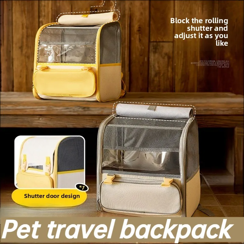 

Breathable Travel Pets Shoulder Backpack Large-capacity Portable Foldable Hand-held Pet Products Accessories Outdoor Carrier Bag
