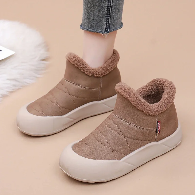 Women\'s Snow Boots 2024 Winter Comfortable Warm Women Boots Waterproof Non-slip Womens Cotton Shoes Botas De Invierno Para Mujer