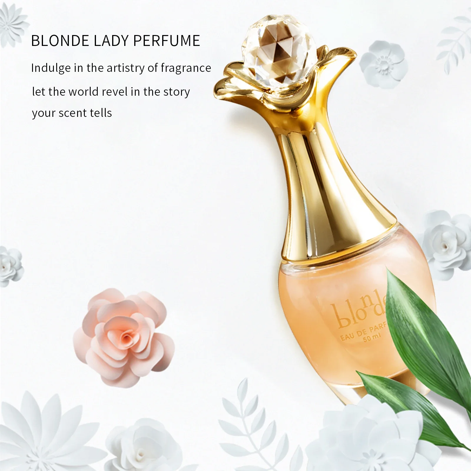 

50ML Women Romantic Perfum,Elegant Floral Fragrance Parfum Spray with Gift Box Package Lasting and Personal Perfume for Women