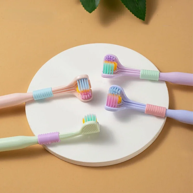 Oral Care Safety Teeth Brush Oral Health CleanerThree Sided Soft Hair Tooth Toothbrush Ultra Fine Soft Bristle Adult Toothbrush