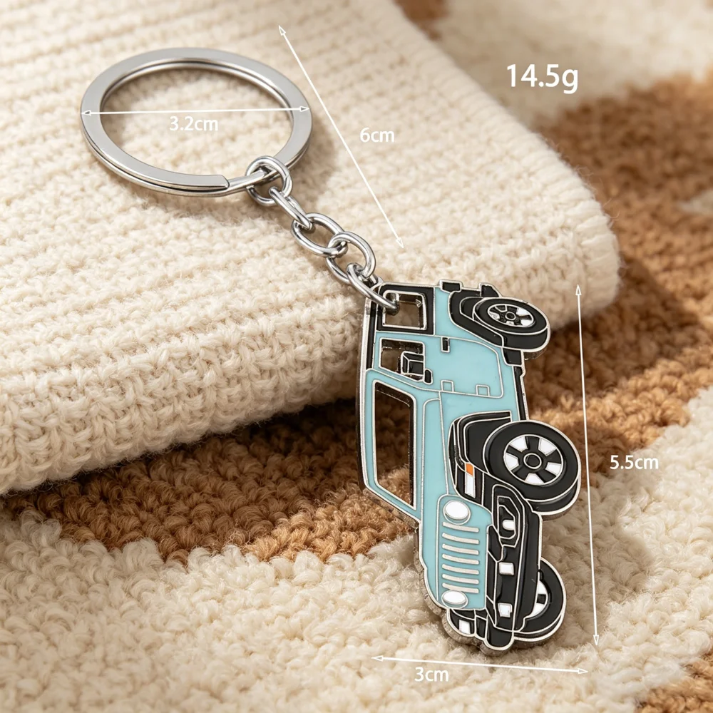 Modischer klassischer Offroad-Schlüsselanhänger im Fahrzeug-Stil, Metall-Schlüsselanhänger, Auto-Modell-Anhänger, Rucksack-Schlüsselanhänger, kreatives Anti-Verlust-Geschenk – Detail 4