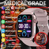 2024 New For Huawei AI Medical Diagnosis Blood Lipids Uric Acid Blood Glucose Smart Watch Men ECG+PPG Fitness Tracker Smartwatch