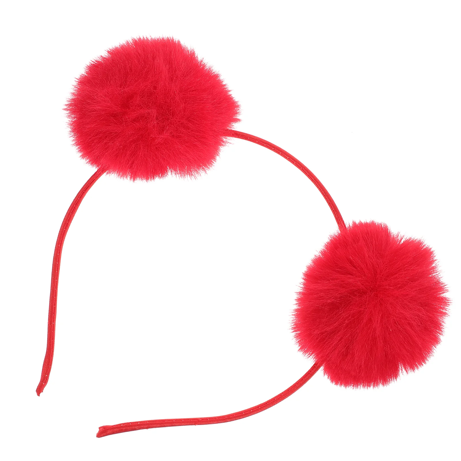 

Pom Headband Fur Ball Makeup Funny Headbands Hair Accessories Plush Colored Ribbons