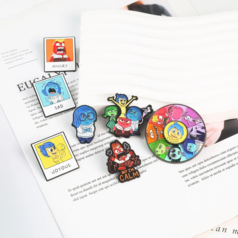 Anime Inside Out Enamel Pins Women's Brooches Men Lapel Pins Badge on Backpack Costume Cosplay Accessories Funny Jewelry Gifts