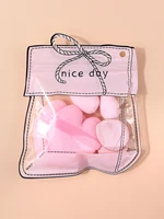 6Pcs Heart Shape Makeup Puff Set Dry Wet Dual Use Makeup Sponge Foundation Powder Puff With Storage Bag Cosmetic Makeup Tools 5