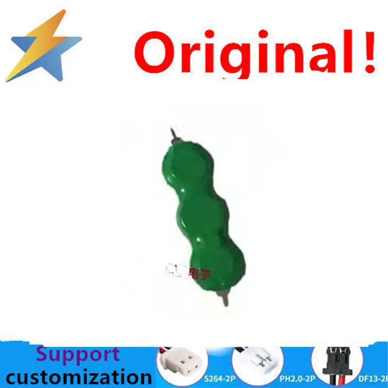 Brand new genuine NI-MH button type nickel hydrogen rechargeable battery button 80mAh 3.6V with solder feet for backup use