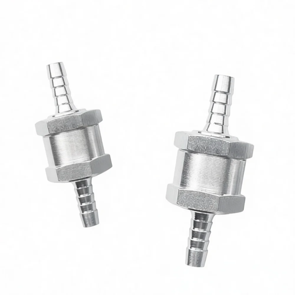 For Jifeng Auto Fuel Check Valve Aluminum One Way Non Return Valve Diesel Pipe Connector Engine Accessories