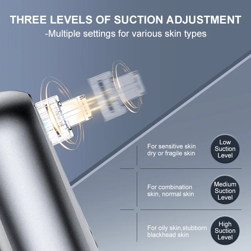 VLVEE Electric Water Vacuum Blackhead Suction Device Pore Cleaner Facial Hydro Cleanse Face Acne Blackhead Removal Tool