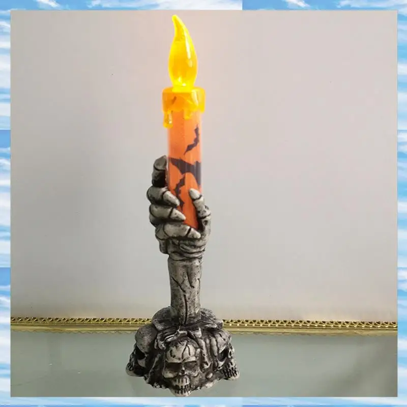 فلاش تريند شموع حفلة الهالوين الهياكل العظمية شبح القرع ديكورات المنزل زينة الهالوين السعيدة #6