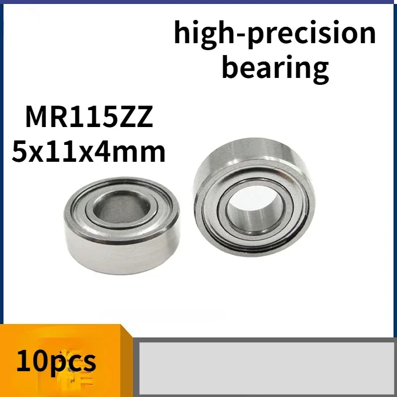 【10pcs】Inner hole 5 Outer diameter 11mm bearing mr115ZZ double-sided sealed shredder bearing