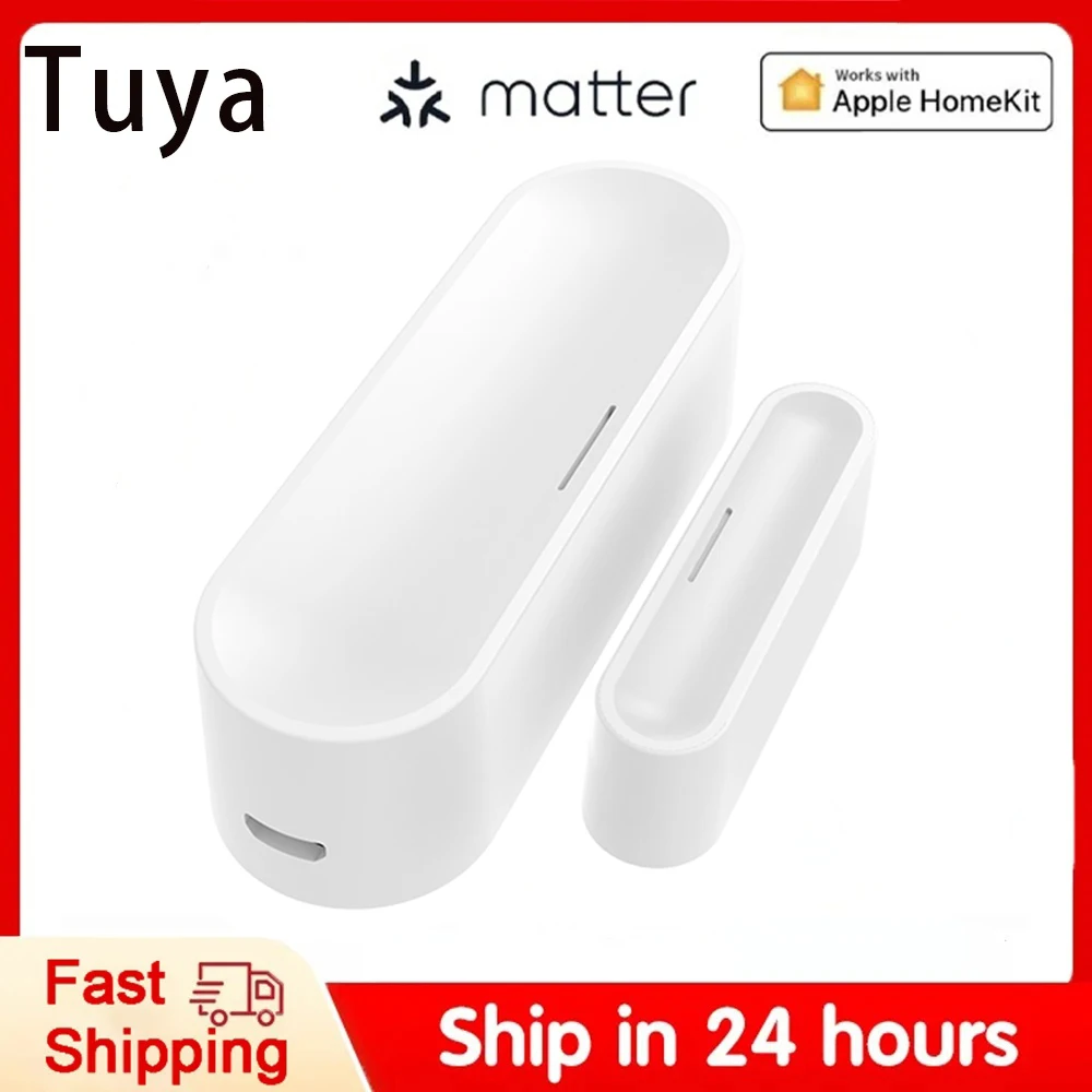 Tuya Matter Thread Door Window Sensor USB Powered Smart Home Matter Door Sensor Detect Work With HomeKit Alexa Google Home