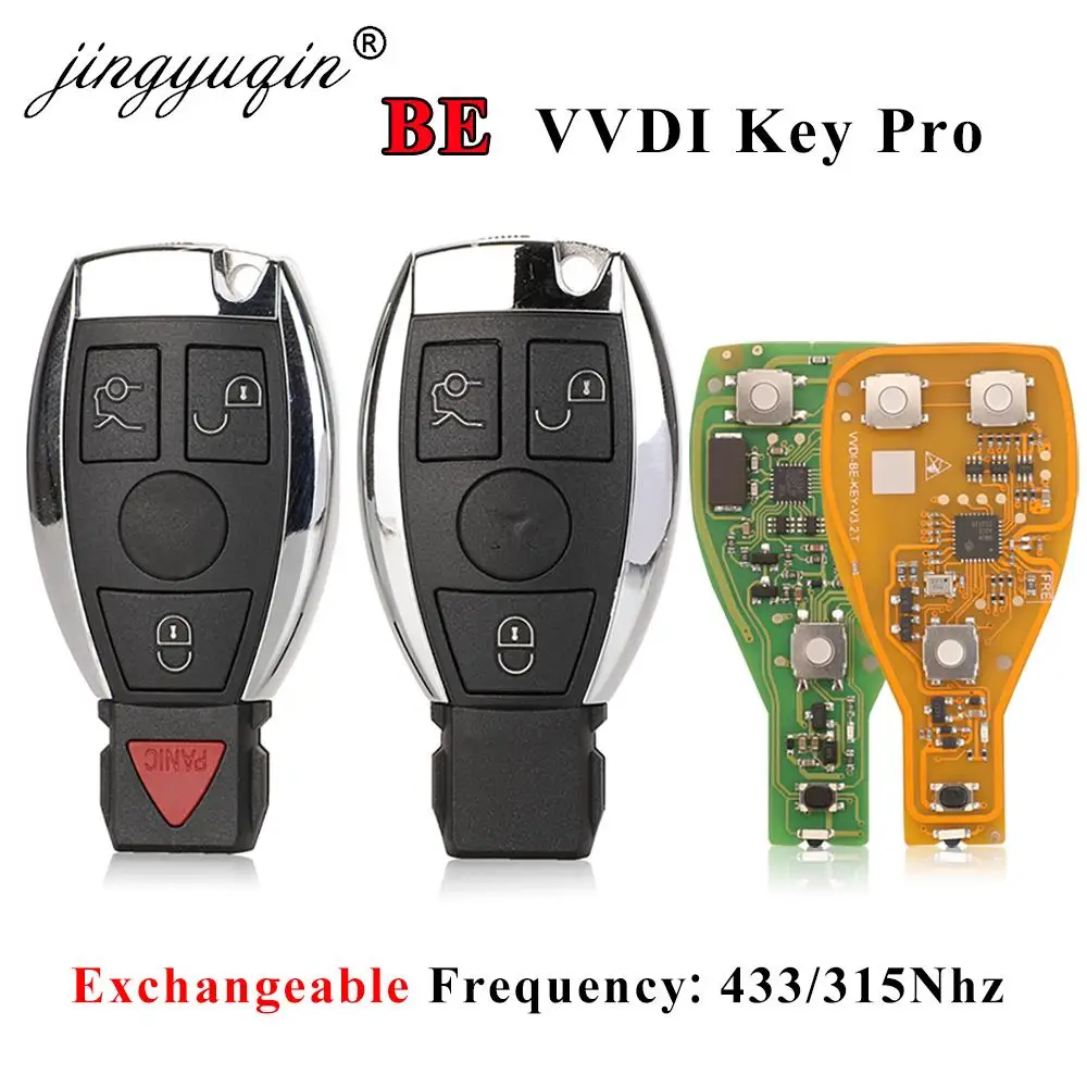 

jingyuqin VVDI BE Key Pro For Benz V1.5 PCB Remote Key Chip Improved Version Smart Key Can Exchange 315/433Mhz MB BGA