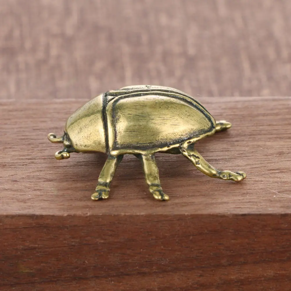 

Vintage Home Decor Retro Brass Ladybug Ornament Animal Animals Decorations Beetle Small and Bugs Child