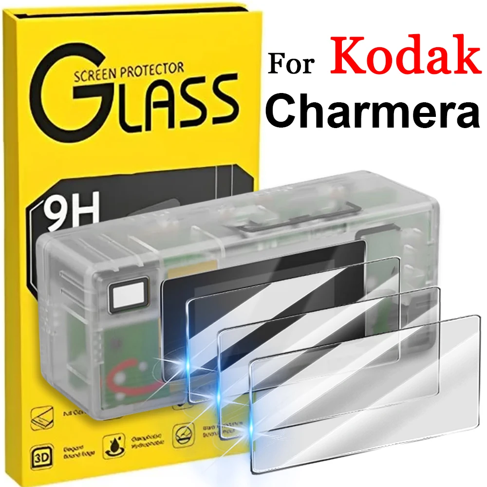 Paquete de 1-3 protectores de pantalla de vidrio templado para Kodak Charmera, película protectora de pantalla para cámara Mini, película transparente HD 9H antiarañazos