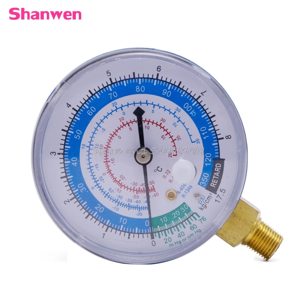 New Air Conditioner R404A R134A R22 Refrigerant Low Pressure Gauge PSI KPA Blue Drop Ship