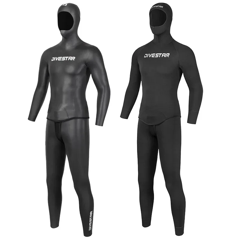 

3mm Neoprene Diving Double-sided Free Diving Suit Hooded Diving Suit Rubber Insulation Split Reversible Dressing Suit