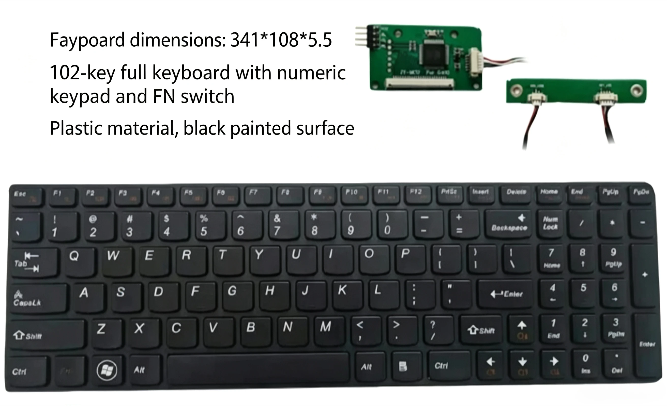 YLL_JP_102 Keys Numeric Keypad Accessory with Driver Board for Military Rugged Portable Industrial Laptop