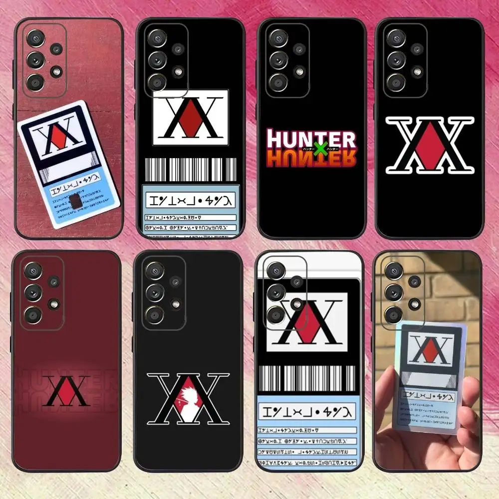 حافظة هاتف ترخيص Hxh Hunter X Hunter لهاتف سامسونج S25، S24، S21، S22، S23، S30، Ultra، S20، Plus، Fe، Lite، Note، 10,9,5G غطاء أسود