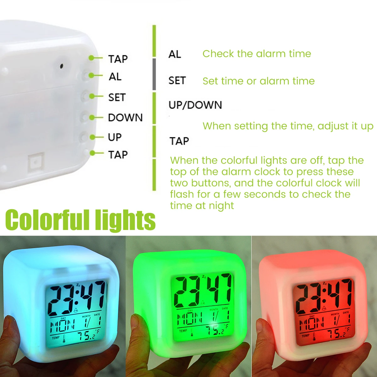 LED digitale wekker Mini burea - Led Desk Clock recensie en prijs