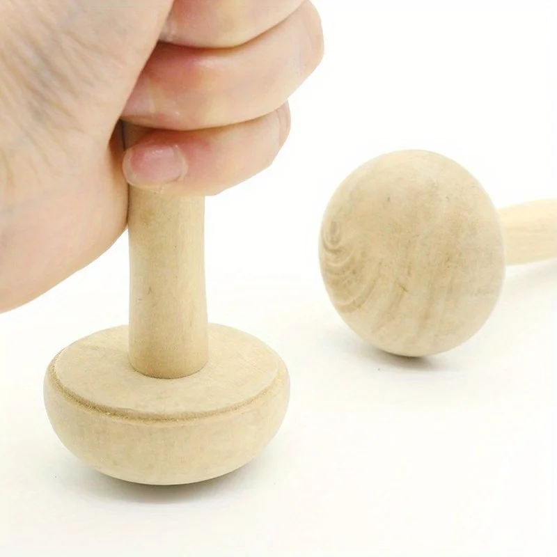 1pc New Wooden Mushroom Roller Paper Printing Ink Rubbing Use Art Craft Printmaking Tool Drawing Storage Pottery Tools