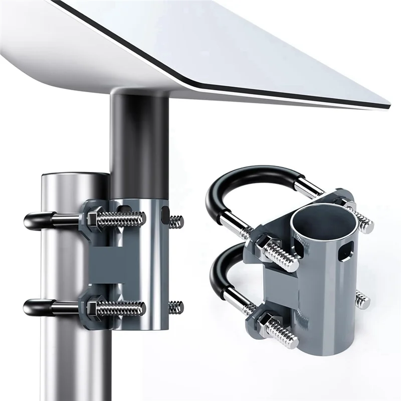 

ABVJ-Universal Mount U-Bracket For Starlink V2 Dish Roof Mast To Pole To Pipe Bracket Adapter