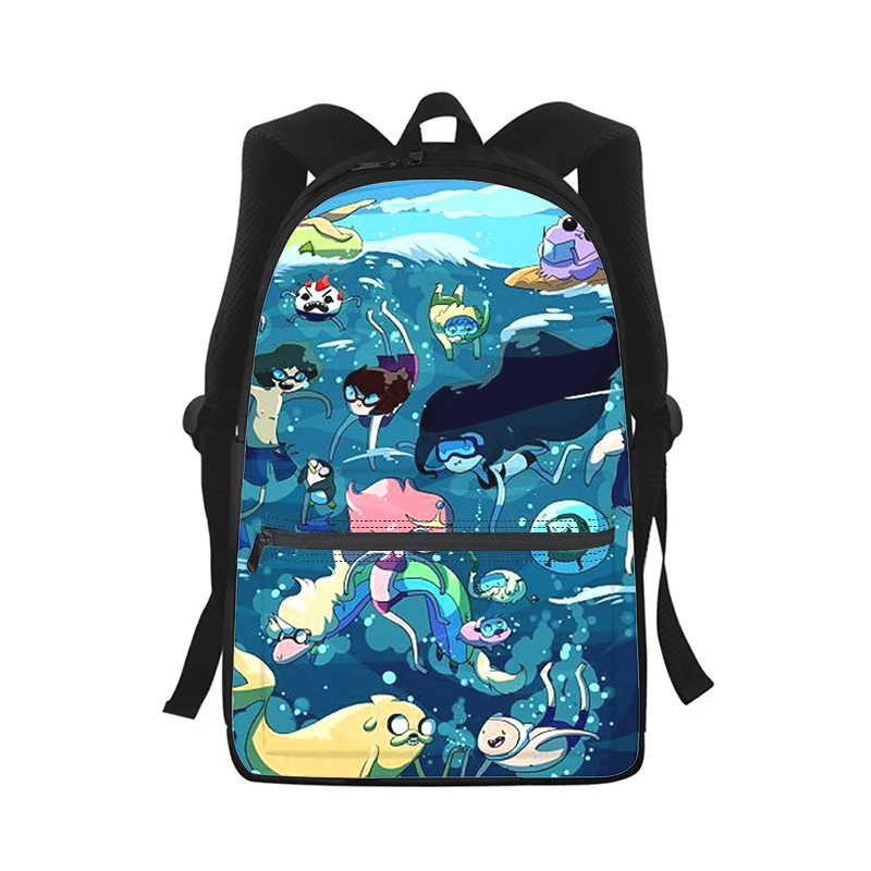 Adventure Time Mannen Vrouwen Rugzak 3d Print Mode Student Schooltas Laptop Rugzak Kids Reizen Schoudertas