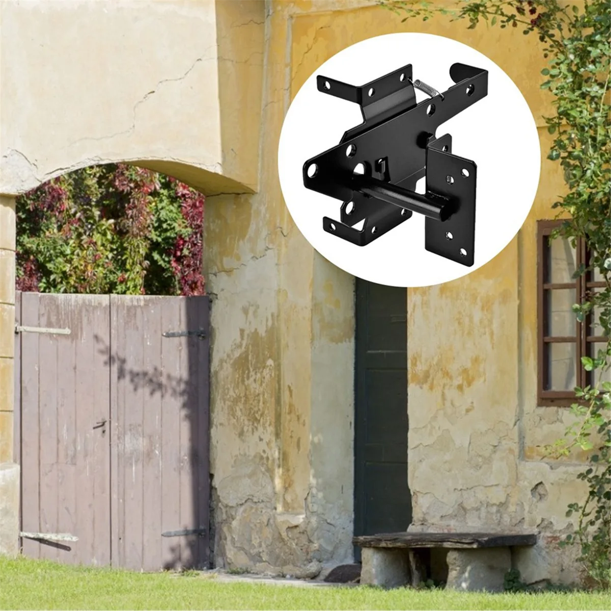 A002 Quick Pin Door Bolt Automatic Latch Gate Lock Post Mount Self-Locking Bolts