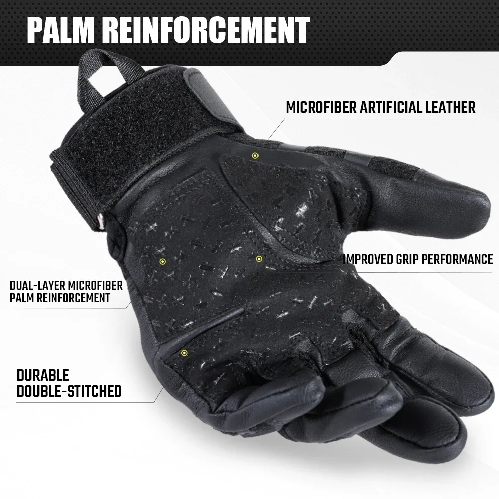 Outdoor Tactical Gloves Touch Screen PU Leather Sport Hunting Hiking Combat Airsoft Shooting Cycling Hard Shell Non-slip Mittens