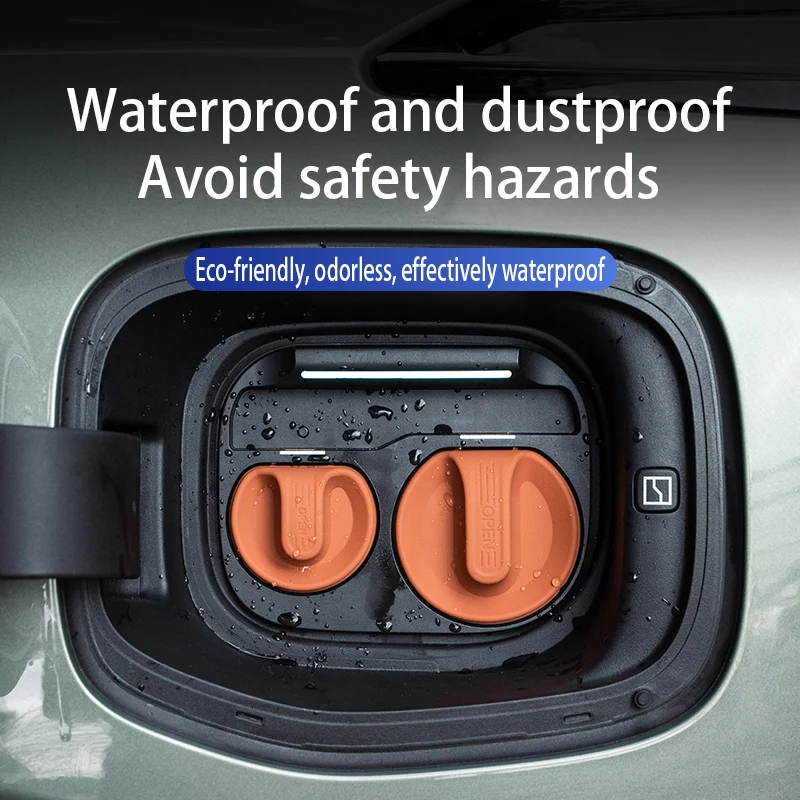 Polestar 2 3 4 6 منفذ شحن غطاء مقاوم للماء غطاء حماية الغبار المغناطيسي غطاء من السيليكون تعديل الملحقات