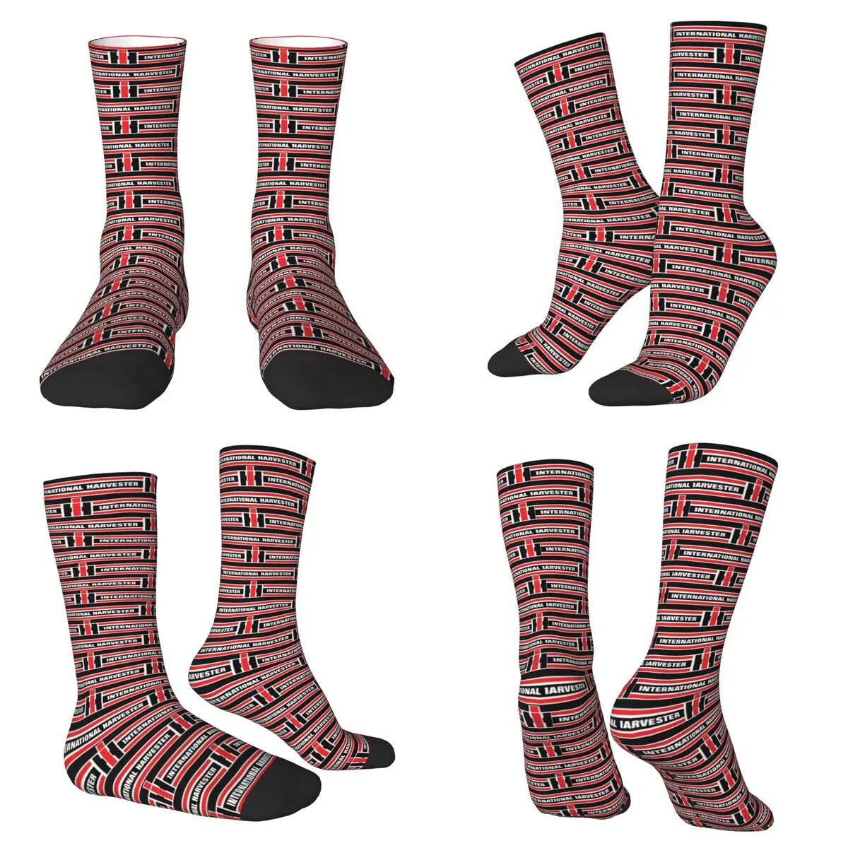 

INTERNATIONAL HARVESTER STRIPES Socks Harajuku Stockings All Season Long Socks Accessories for Man's Woman's Birthday Present