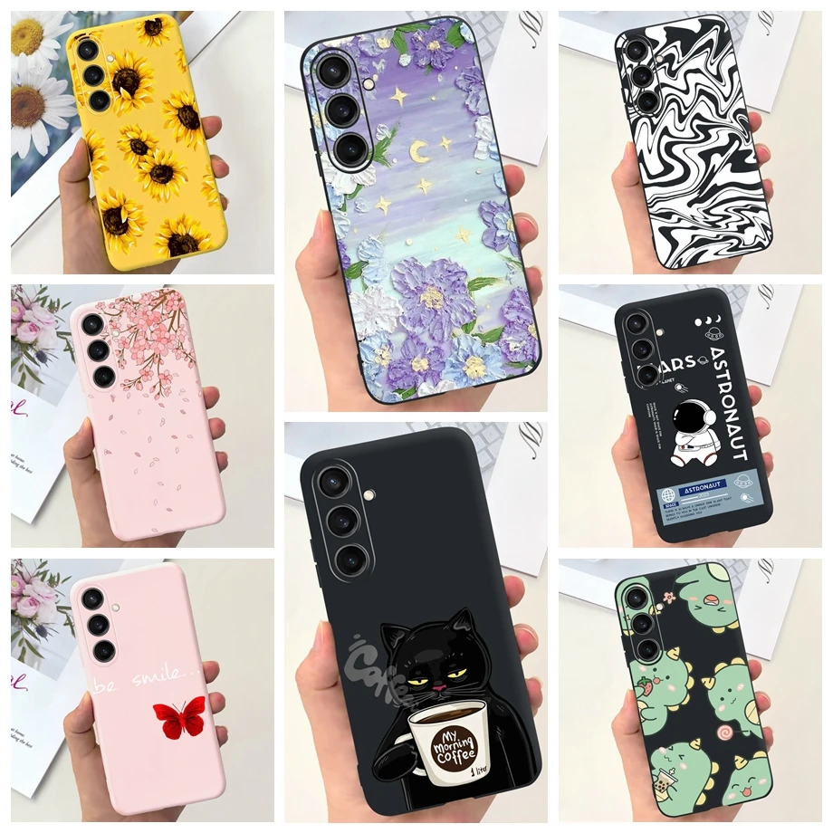 For Samsung Galaxy A15 4G Case Samsung A14 4G 5G Cases Cover Thin Soft Silicone Cat Dinosaur Child's Fashion Pattern Funda Coque