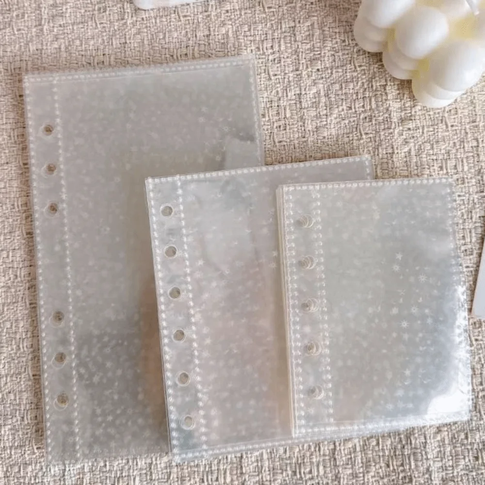 Multiple Pockets Clear Sheets Sleeve 4 Hole 4 Ring Binder A4 Kpop Photocard Binder DIY Photo Album Sleeves File Protector