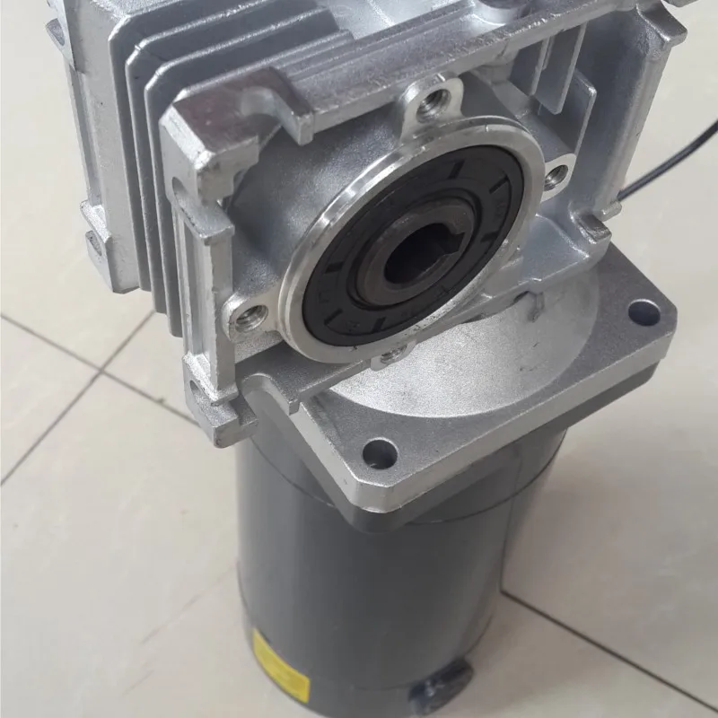 DC12V/24V/48V/90V/110V/220V  250W DC Motor With RV30 / RV40/RV50 Turbo Reducer 90 Degrees Hollow Shaft Worm Gear Reducer