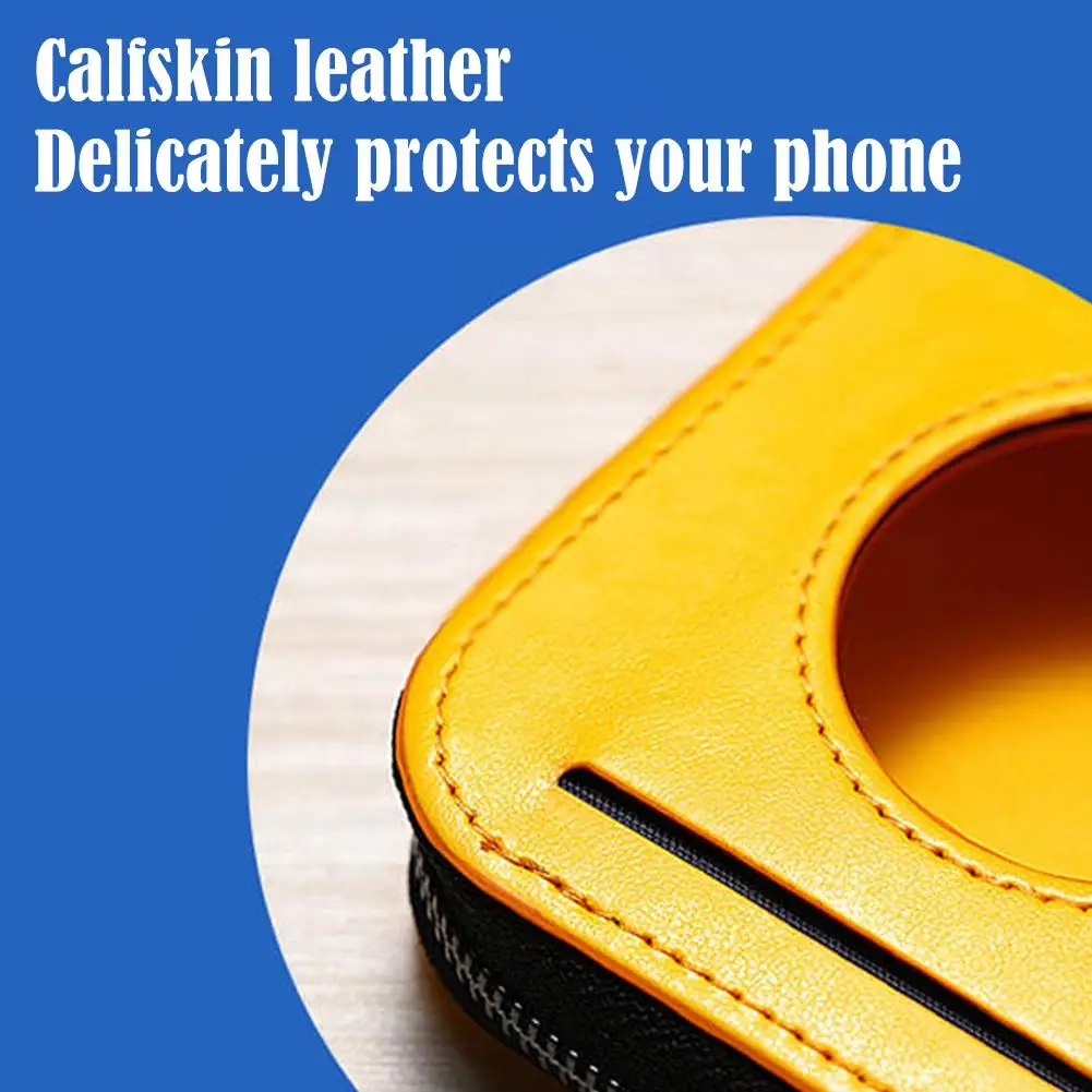 حافظة جلدية لقفل الهاتف ، فتح في الوقت ، شاشة عرض LCD ، مساعدة ذاتية محسنة ، مساحة مرنة ، تدعم الهواتف المحمولة #3