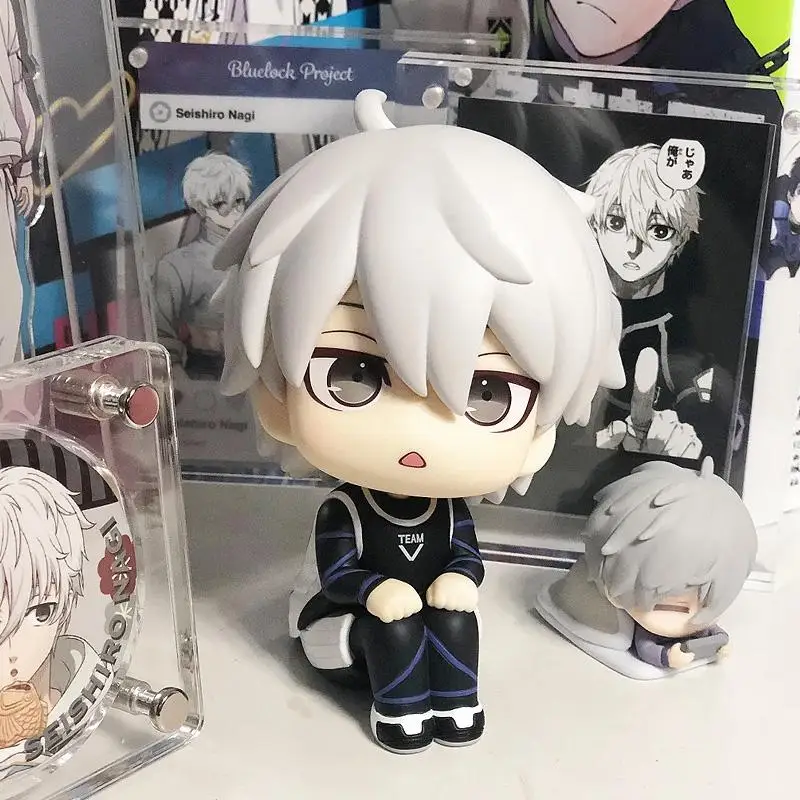 10 cm Chibi Figuren Blue Lock Nagi Seishiro Chigiri Hyoma Anime Action Figure Chassis Ornament Dekoration Sammlung Modell Spielzeug