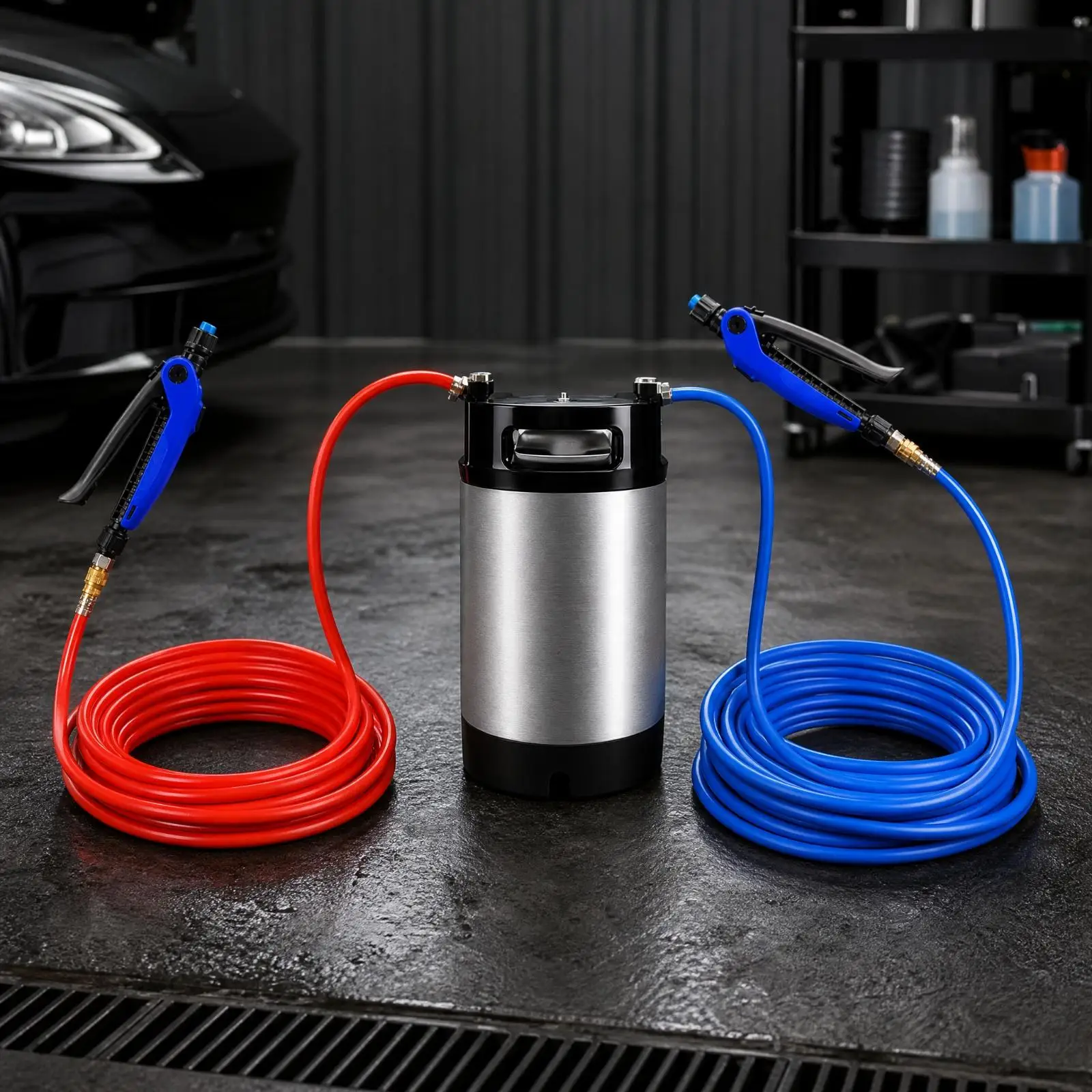 Double Line Pressure Sprayer for Car Film Installation High Pressure Water Sprayer Stainless Steel Tank