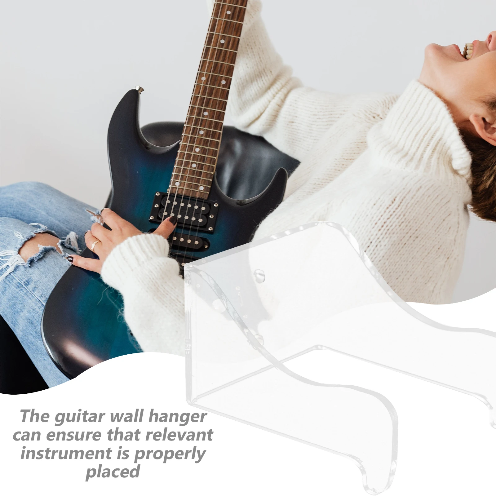 

Guitar Hanger Wall Hangers Holder Instrument Mount Stand Ukulele Mounts Acrylic Easy to Install Bracket for Walls