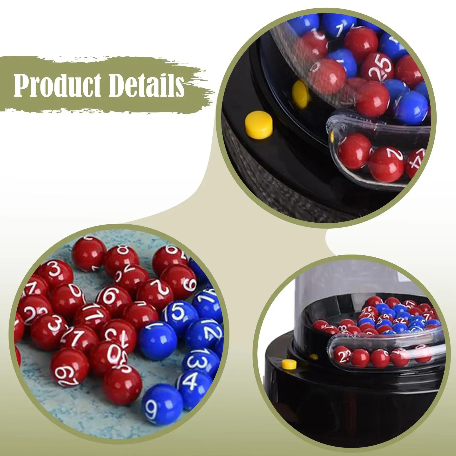 2Pcs Electric Lottery Machines Vending Machine Toy Bingo Game with Balls Raffle Balls Machines for Restaurant KTV Carnivals Cafe