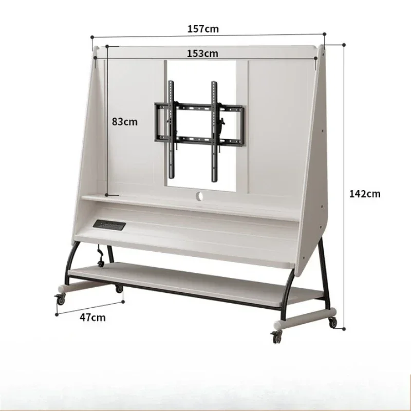 Suitable for solid wood removable TV cabinet, living room household small apartment, modern simple floor storage TV bracket